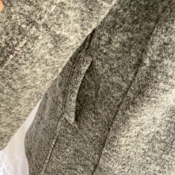 BB Dakota Gray Maggie Fleece Drape Collar Sweater Jacket Women’s Small Zip Coat - Picture 6 of 9